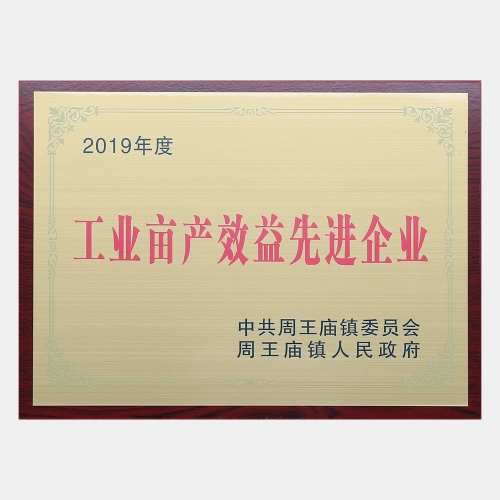 2019年度工業(yè)畝產(chǎn)效益先進企業(yè)